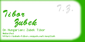 tibor zubek business card